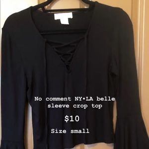 LA belle sleeved crop top